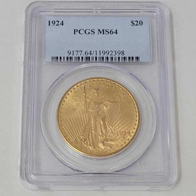 #460 â€¢ 1924 $20 American Eagle Gold Coin
