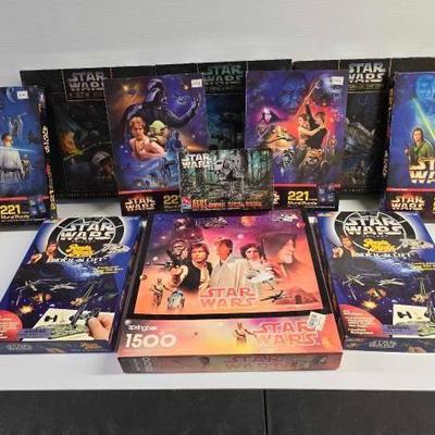 #4700 â€¢ (11) Star Wars Interlocking/Mural Puzzle/Stick N Lift
