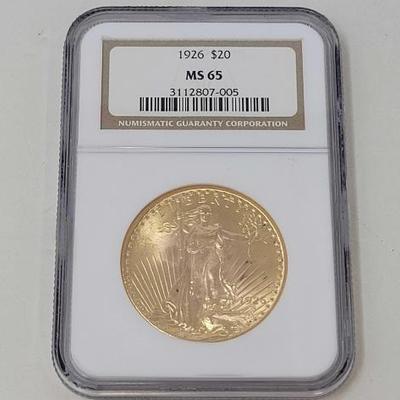 #446 â€¢ 1926 $20 American Eagle Gold Coin

