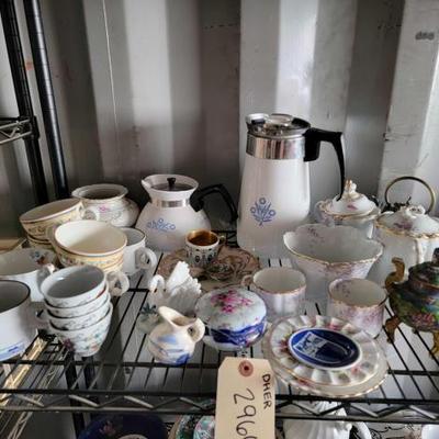 #2967 â€¢ Tea Cups, Mugs, Pitchers, Bowls, Jars & Plates
