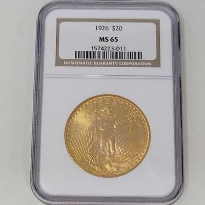 #444 â€¢ 1926 $20 American Eagle Gold Coin

