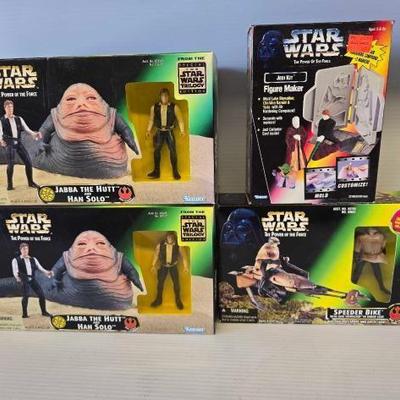 #3750 â€¢ (4) Kenner Star Wars The Power of the Force Toys
