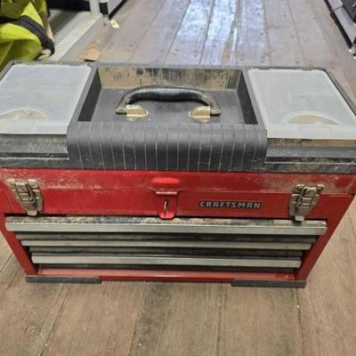 #7604 â€¢ Craftsman Toolbox with Assorted Tools
