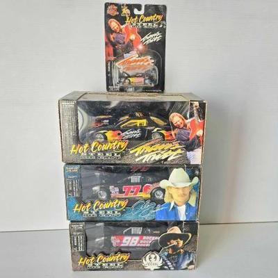 #4076 â€¢ 4 Hot Country Steel Die Cast Racecars
