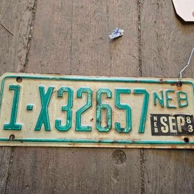 #7654 â€¢ Vintage Nebraska Motorcycle License Plate
