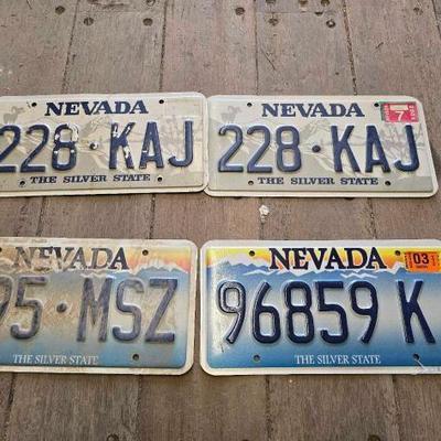 #7650 â€¢ 4 Nevada License Plates
