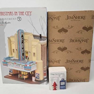 #4196 â€¢ (3) Miniature City, Accesories, Santa Figure
