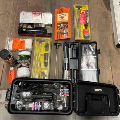#7588 â€¢ Gun Cleaning Kits, Safety Glasses, Wire Brushes & Tool Box
