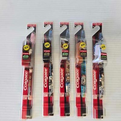 #3738 â€¢ (5) Colgate Star Wars Episode I Toothbrushes
