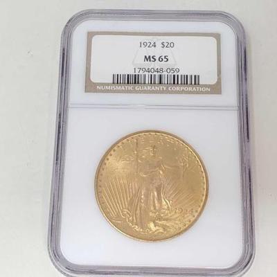 #434 â€¢ 1924 $20 American Eagle Gold Coin

