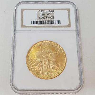 #428 â€¢ 1924 $20 American Eagle Gold Coin

