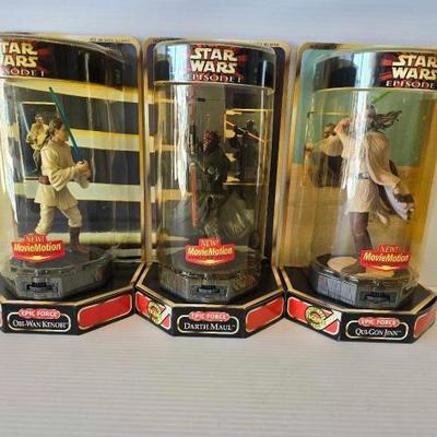 #3718 â€¢ (3)Hasbro Star Wars Episode I Epic Force Figures
