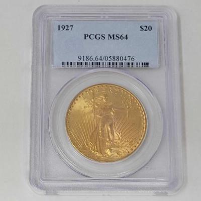 #472 â€¢ 1927 $20 American Eagle Gold Coin

