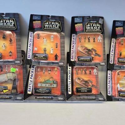 #3768 â€¢ (8) Micro Machines Star Wars Action Fleet Battle Packs
