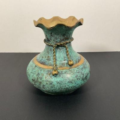 Sm Brass Vase