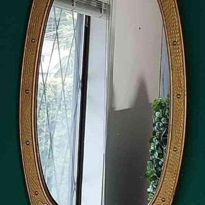 Gold-Toned Metal Wall Mirror