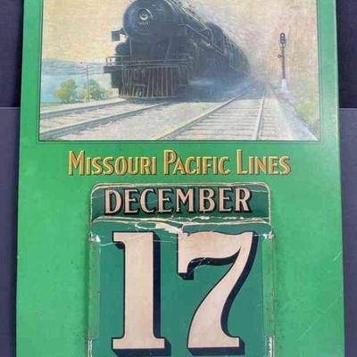 Missouri Pacific Lines Vintage Metal Calendar