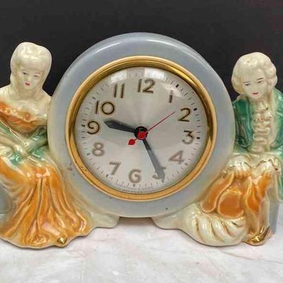 Vintage Ceramic Courting Couple Clock
