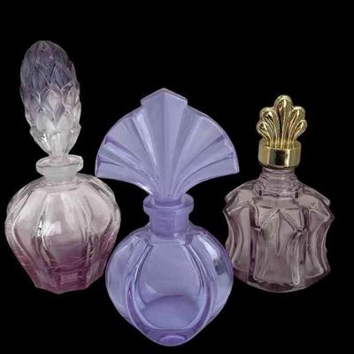 Pretty Purples Perfume Bottles With Stoppers