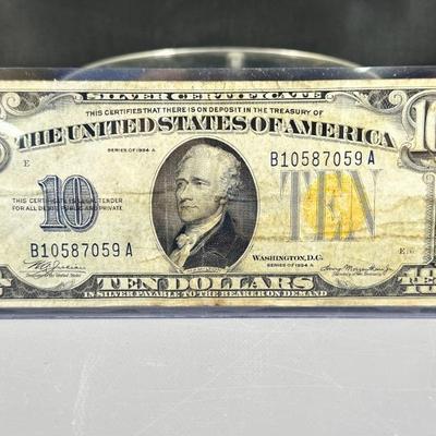 North Africa $10 United States Silver Certificate 