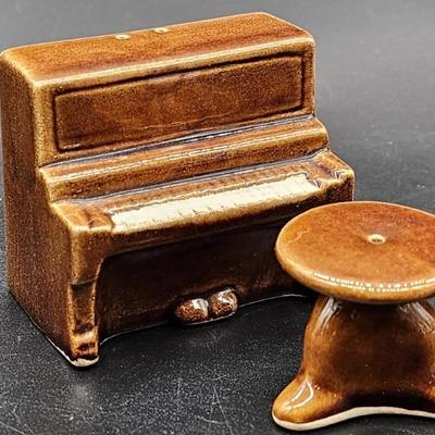 Vintage Ceramic Piano Salt & Pepper Shakers