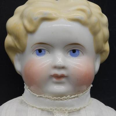 Antique German Porcelain Doll in Period Dress