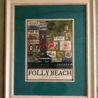 Folly Beach framed print