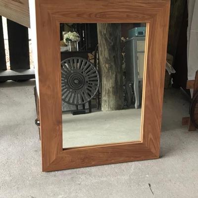 Teak mirror