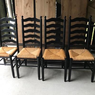 Four Ballard Design straight back chairs