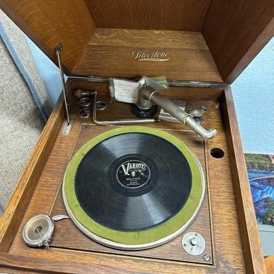Antique Oak Silvertone Phonograph