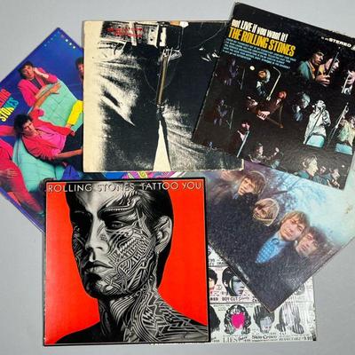 (7PC) ROLLING STONES VINYL COLLECTION | Includes: Flowers PS509; Dirty Work OC40250; Between The Buttons PS499; Sticky Fingers COC59100;...
