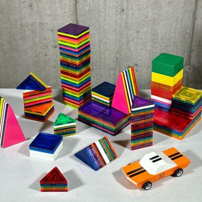 COLLECTION OF MAGNETIC TILES | Includes collection of Magna-tiles & Picasso tiles magnetic building tiles