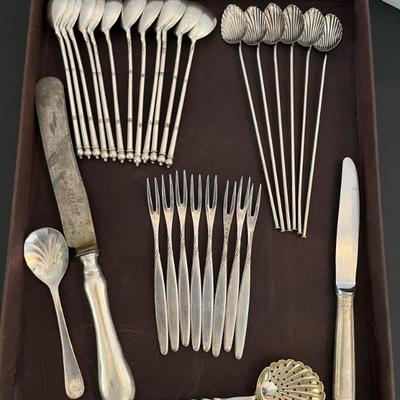 Antique Silver oyster forks/ spoons