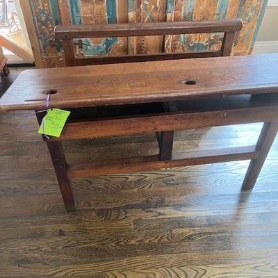 two-student desk from early 1900's