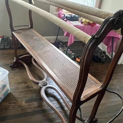 Antique bed spread or quilt rack