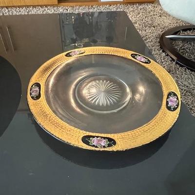 Antique gold rimmed plate