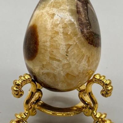 Polished Septerian Stone Egg on Stand
