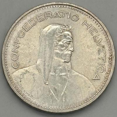 1956 B 5 Swiss Frank Coin