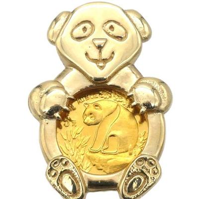 24k Gold Chinese Coin Pendant