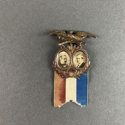 Lot 44 | Antique 1892 Grover Cleveland Pin. Cleveland and Stevenson