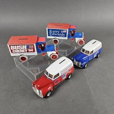 Lot 71 | Diecast ERTL ' 92 & '04 Election Coin Banks
