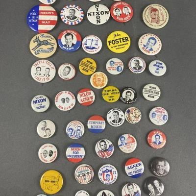 Lot 95 | Vintage Political Buttons. Nixon, Kennedy & Bayh & Robert F Kennedy.
