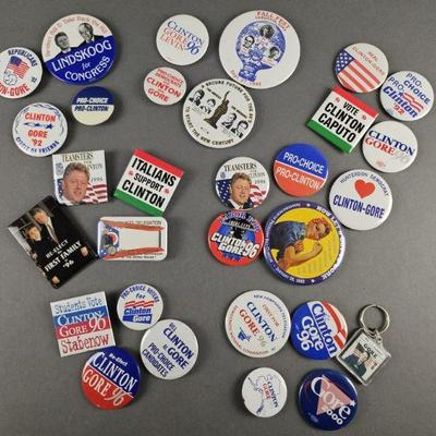 Lot 7 | Vintage Clinton Gore Political Pins & More!