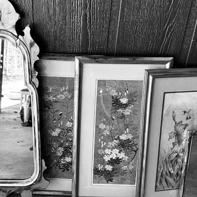 Vintage mirrors and Asian decor