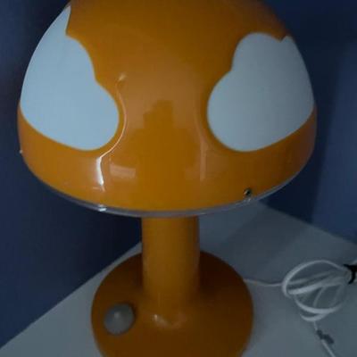 Vintage Ikea Skojig Orange Mushroom Corded Table Lamp Working