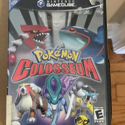 PokÃ©mon Colosseum (Nintendo GameCube, 2004) Black label with game
