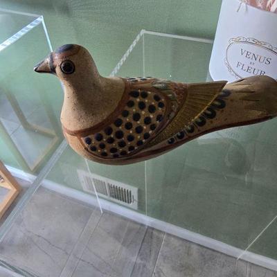 Carved bird Signed Morin