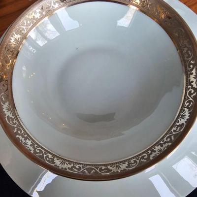 100 year old Silver edged Limoges dinnerware