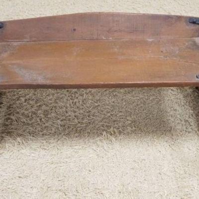 1146	ANTIQUE WOOD BUGGY SEAT, APPROXIMATELY 50 IN X 23 IN X 27 IN HIGH
