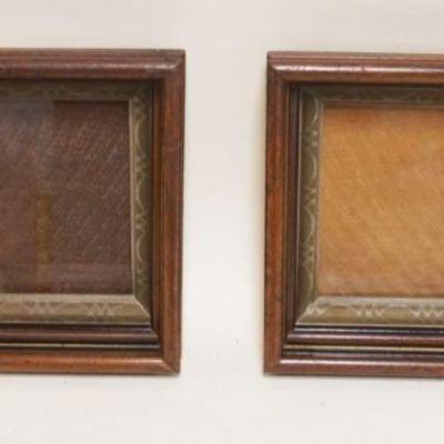 1163	PAIR OF WALNUT VICTORIAN FRAMES, APPROXIMATELY 10 1/2 IN X 8 1/2 IN X 2 1/2 IN D
